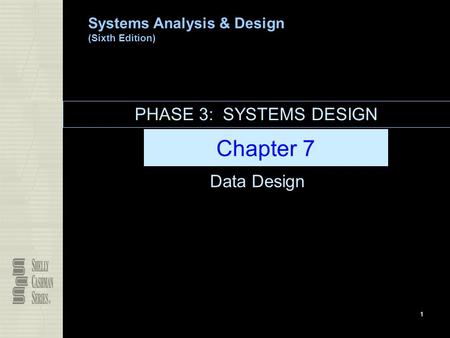 PHASE 3: SYSTEMS DESIGN Chapter 7 Data Design.