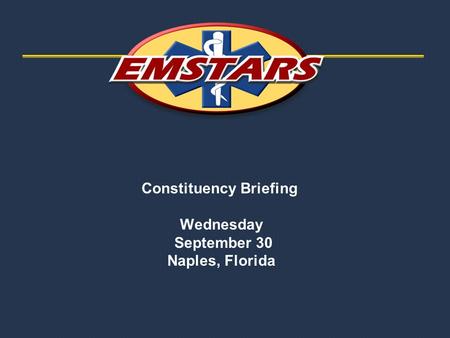 Constituency Briefing Wednesday September 30 Naples, Florida.
