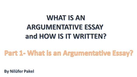 Definition: «An argumentative essay is a type of writing that requires a writer to defend a position on a topic using evidence from personal experience,