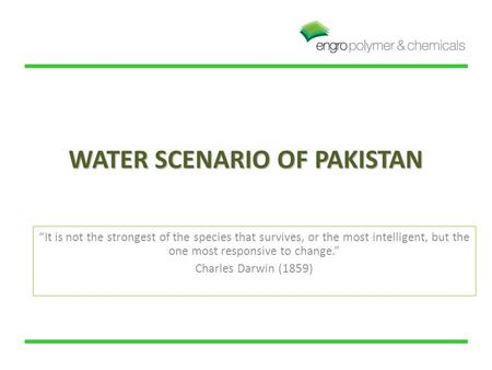 Water Scenario of PAkistan