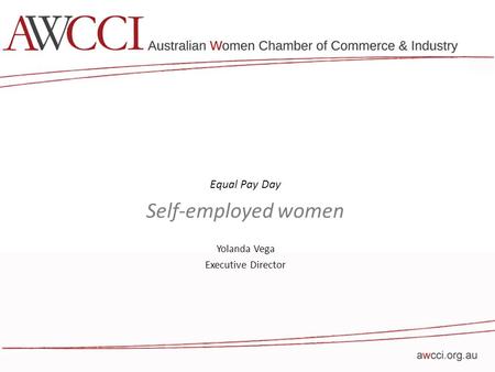 Equal Pay Day Self-employed women Yolanda Vega Executive Director.
