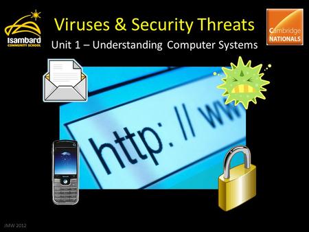 Viruses & Security Threats Unit 1 – Understanding Computer Systems JMW 2012.