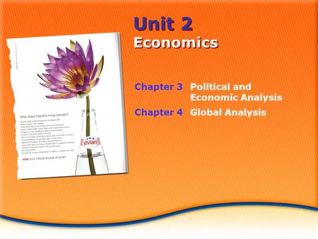 Unit 2 Economics Chapter 3 Political and Economic Analysis