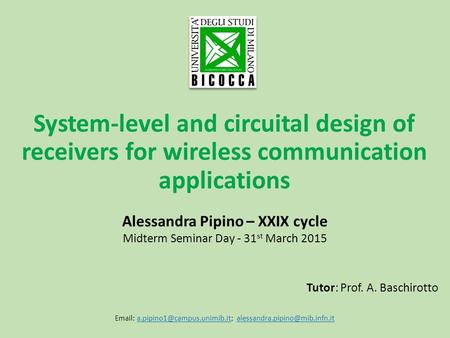 Alessandra Pipino – XXIX cycle