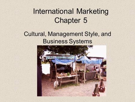 International Marketing Chapter 5