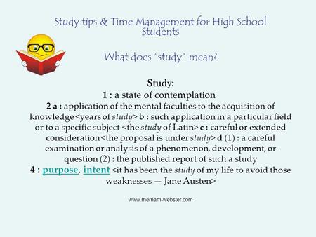 Study tips & Time Management for High School Students