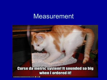 Measurement.
