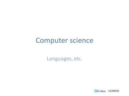 Computer science Languages, etc.. Overview For web-applications (HTML, JS) – Designing languages (HMTL, CSS) – Server Languages (PHP, ASP) – Extensions.