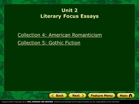 Unit 2 Literary Focus Essays