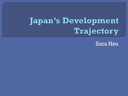 Sara Hsu.  Japan’s geography  Followed Western nations in industrialization  Population (see map)  Industrialization (see map)