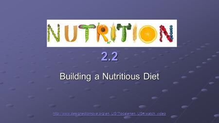 Building a Nutritious Diet