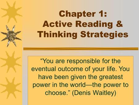 Chapter 1: Active Reading & Thinking Strategies