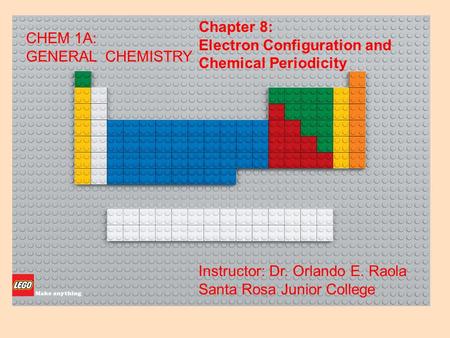 Chapter 8: Electron Configuration and Chemical Periodicity