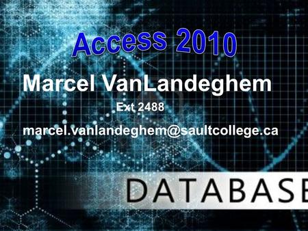 Marcel VanLandeghem Ext 2488