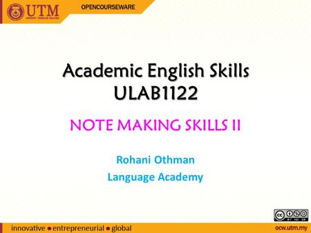 Academic English Skills ULAB1122