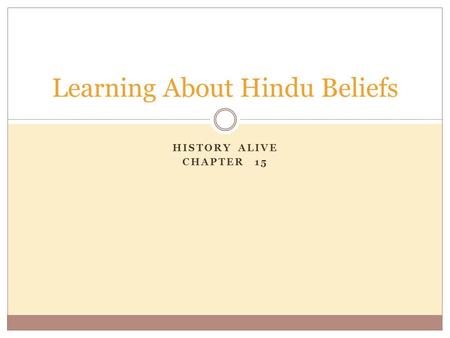 Learning About Hindu Beliefs