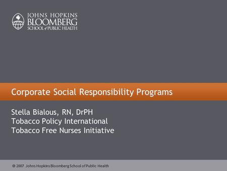 Corporate Social Responsibility Programs