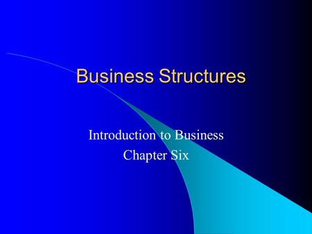 Introduction to Business Chapter Six