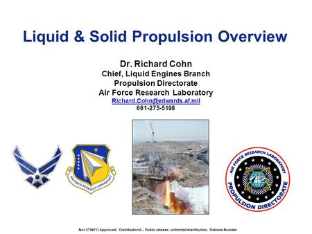Liquid & Solid Propulsion Overview