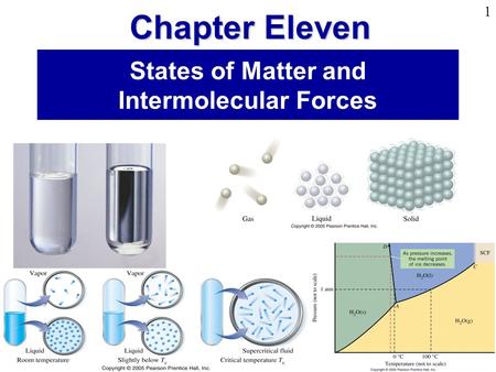 Chapter Nine 1 States of Matter and Intermolecular Forces Chapter Eleven.