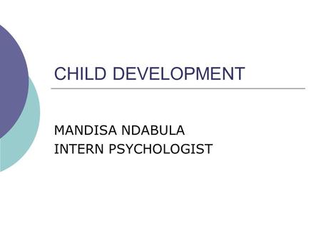 MANDISA NDABULA INTERN PSYCHOLOGIST