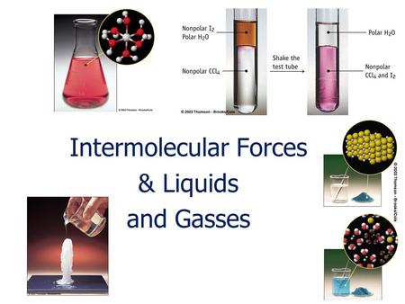 Intermolecular Forces & Liquids and Gasses. 2 Kinetic Molecular Theory of Matter The kinetic-molecular theory describes the behaviour of matter: i) Molecules.