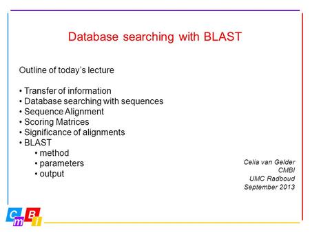 Database searching with BLAST