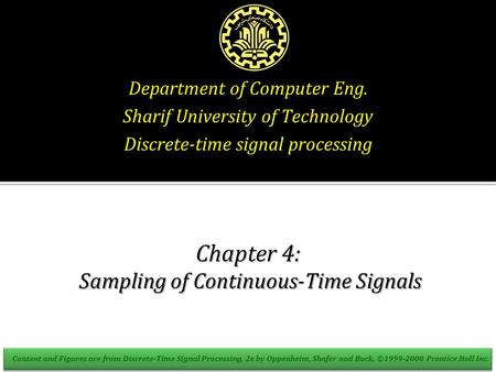 Chapter 4: Sampling of Continuous-Time Signals