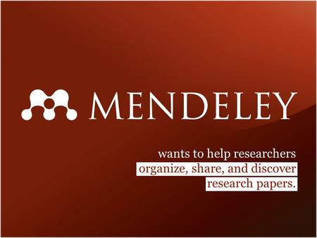 Wants to help researchers organize, share, and discover research papers.
