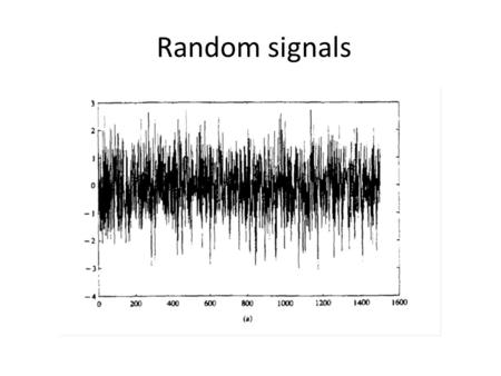 Random signals. Histogram of the random signal Continuous Time Sinusoidal signals.