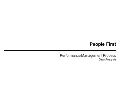 People First Performance Management Process Data Analysis.
