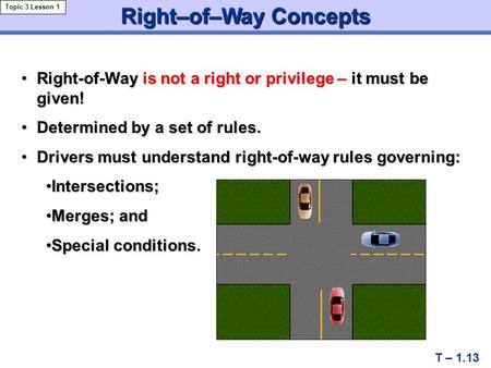 Right–of–Way Concepts