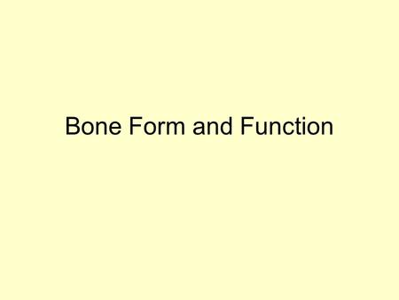 Bone Form and Function. Forces Constrained by Newton’s Laws of Motion 1.“Law of inertia” – Body in motion (or at rest) tends to stay that way. 2.“F =