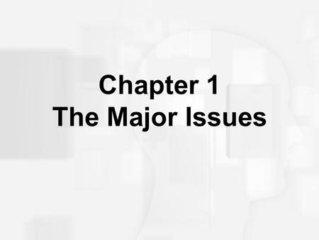 Chapter 1 The Major Issues. The Mind-Brain Relationship Biological Psychology is the study of the physiological, evolutionary and developmental mechanisms.
