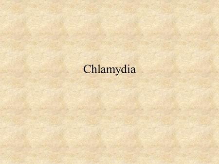 Chlamydia.