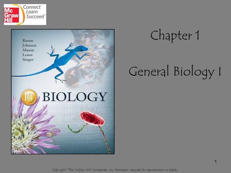 Chapter 1 General Biology I