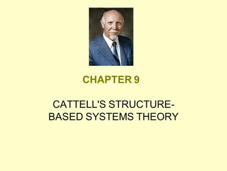 CATTELL'S STRUCTURE- BASED SYSTEMS THEORY