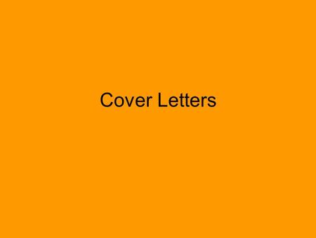 Cover Letters. What is a cover letter? A cover letter typically accompanies each resume you send out. A cover letter should complement, not duplicate.