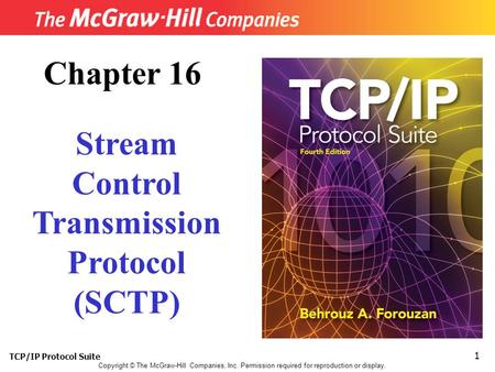 Chapter 16 Stream Control Transmission Protocol (SCTP)