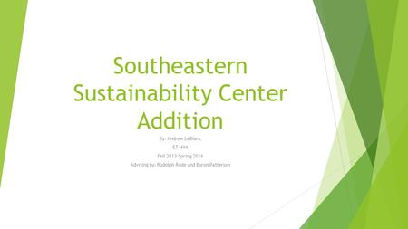 Southeastern Sustainability Center Addition