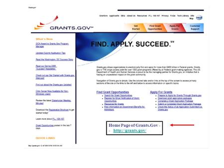 Home Page of Grants.Gov - -