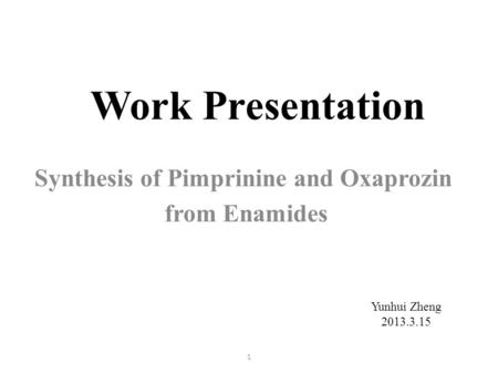 Synthesis of Pimprinine and Oxaprozin from Enamides