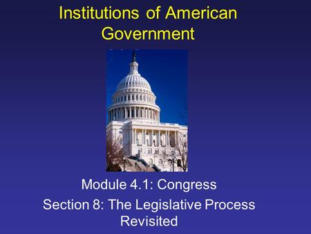 Institutions of American Government