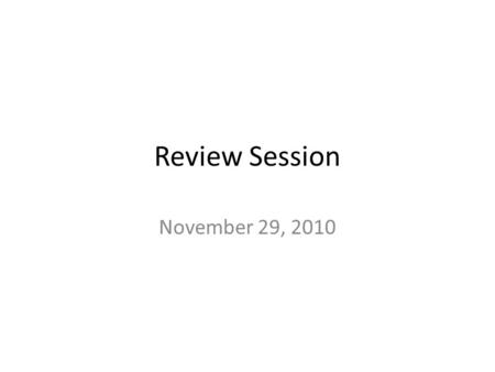Review Session November 29, 2010. Questions Study Design - 1 Questionnaires were mailed to every 10 th person listed in city telephone directory. Each.
