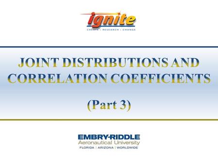 Joint Distributions AND CORRELATION Coefficients (Part 3)