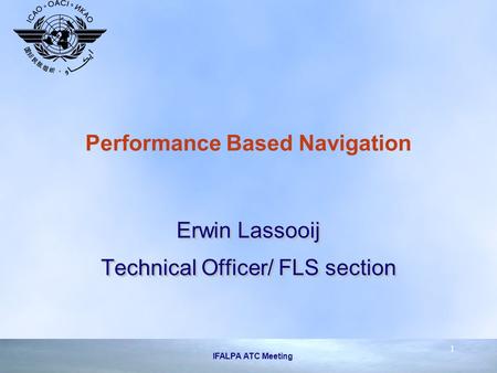 Performance Based Navigation