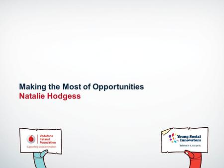Making the Most of Opportunities Natalie Hodgess.