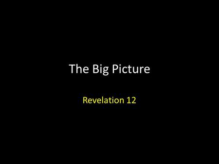 The Big Picture Revelation 12.