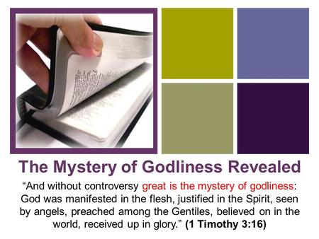 The Mystery of Godliness Revealed