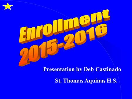 Presentation by Deb Castinado St. Thomas Aquinas H.S.
